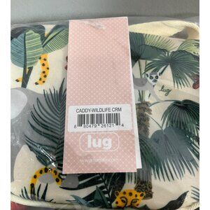 Lug Wildlife Cream Hanging Toiletry Case with Zipper, Multiple Compartments